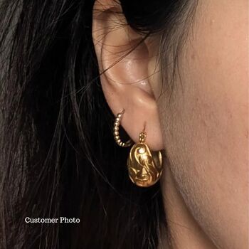 Filigree Gold Hoop Earrings, 3 of 6