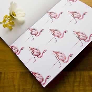 Inky Flamingo Notebook, 5 of 8