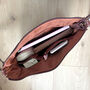 Large Tan Leather Shoulder Bag, Cross Body Bag, thumbnail 3 of 4