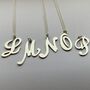 Sterling Silver Initial Necklace In A Romantic Script, thumbnail 6 of 8