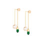 Ll New Minimalism Earrings With Emerald Crystals, thumbnail 6 of 6