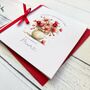 Handmade Floral Mother's Day Card: Red Vase Of Flowers Design, thumbnail 4 of 4