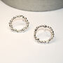 Handmade Sterling Silver Round Pebble Studs, thumbnail 2 of 4