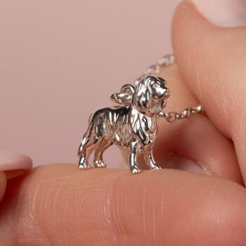 Personalised King Charles Spaniel Silver Necklace, 2 of 10