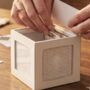 White Distressed Wood Photo Cube, thumbnail 3 of 3