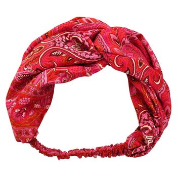 'Phoebe' Red And Pink Paisley Headband, 5 of 6