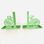 Green Bike Art Bookends, thumbnail 2 of 8