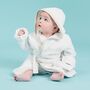 Personalised White Hooded Towelling Robe, thumbnail 1 of 5