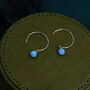 Sterling Silver Blue Opal Bead Dangle Earrings, thumbnail 3 of 11