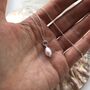 Recycled Sterling Silver And Freshwater Pearl Drop Necklace, thumbnail 2 of 9