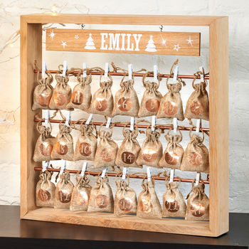 Personalised Wooden Christmas Advent Calendar, 2 of 12