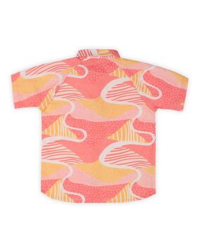 Candy Escape Printed Cotton Shirt, Pink And Yellow, 9 of 11