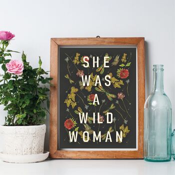 Wild Woman Art Print, 2 of 3
