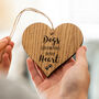 Dogs Leave Paw Prints Hanging Wood Heart, thumbnail 1 of 3