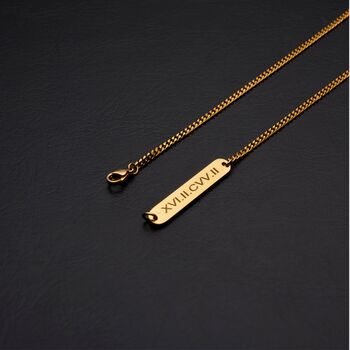 Gold Engravable 3mm Curb Link Necklace, 4 of 11