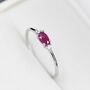 Natural Ruby Ring In Sterling Silver, thumbnail 4 of 11
