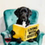 Your Own Dog Reading Book Wall Art Print, Customise Colours And Book Title, thumbnail 11 of 12