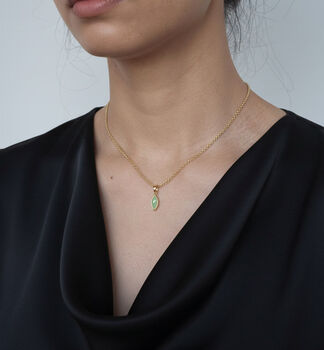 Nekomeishi Green Semi Precious Cats Eye Pendant, 2 of 5