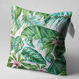 Green Tropical Palm Leaves Pillow Cover, thumbnail 3 of 7