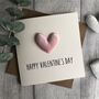 Personalised Happy Valentine's Day Velvet Heart Card, thumbnail 2 of 3
