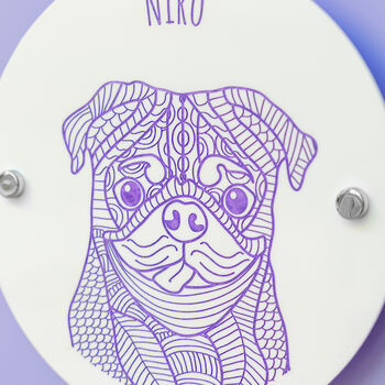 Personalised Pug Wall Plaque, 3 of 4