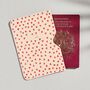 Personalised Heart Print Pink Leather Passport Holder, thumbnail 1 of 3