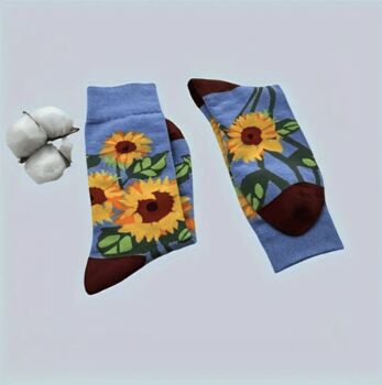 Novelty Fun Socks Size Five To Nine ~ Sunflowers, 5 of 5