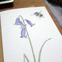 Bluebell And Bee Any Occasion Greetings Card, thumbnail 7 of 8