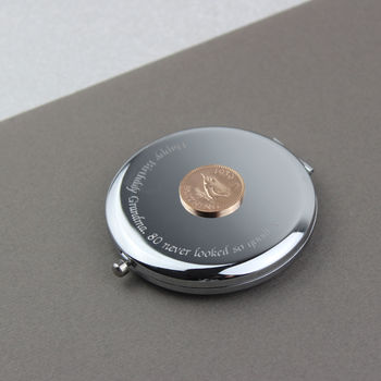 Personalised Sixpence/Farthing Compact Mirror, 5 of 8