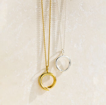 Birthstone Open Flow Pendant Necklace, 2 of 12