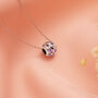 October Birthstone Necklace Sterling Silver Birthday Gift, thumbnail 3 of 5