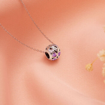 October Birthstone Necklace Sterling Silver Birthday Gift, 3 of 5