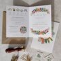 Tropical Folded Wedding Invitation Suite, thumbnail 2 of 7