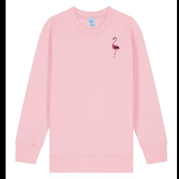 Childrens Organic Cotton Flamingo Sweatshirt, 2 of 11