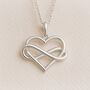 Personalised Sterling Silver Open Infinity Heart Necklace, thumbnail 1 of 9