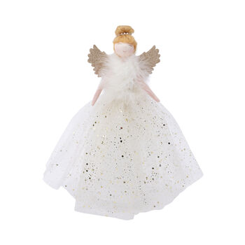 Large Light Up Gold Angel Christmas Tree Topper, 2 of 5