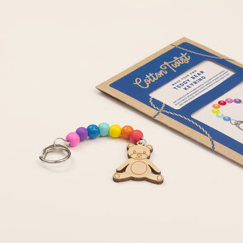 Make Your Own Teddy Bear Keyring Kit, 6 of 6