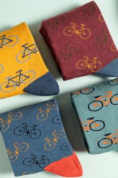 Cycling Bamboo Socks Letterbox Gift Set, 11 of 12
