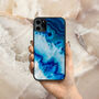 iPhone Case Blue Agate Geode 12 13 14 15 Se, thumbnail 1 of 2