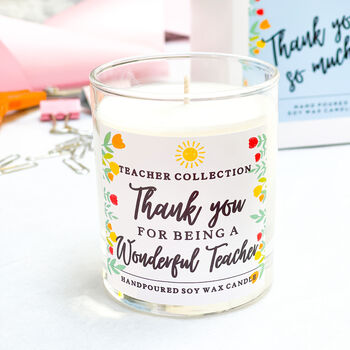 Teacher Candle Gift | Personalised By Fire and Wolf