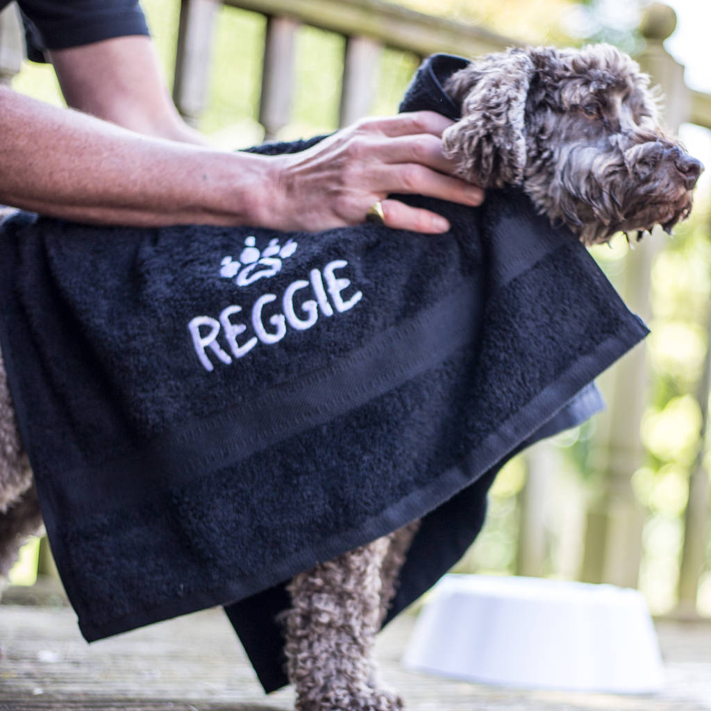 personalised dog towel by duncan stewart