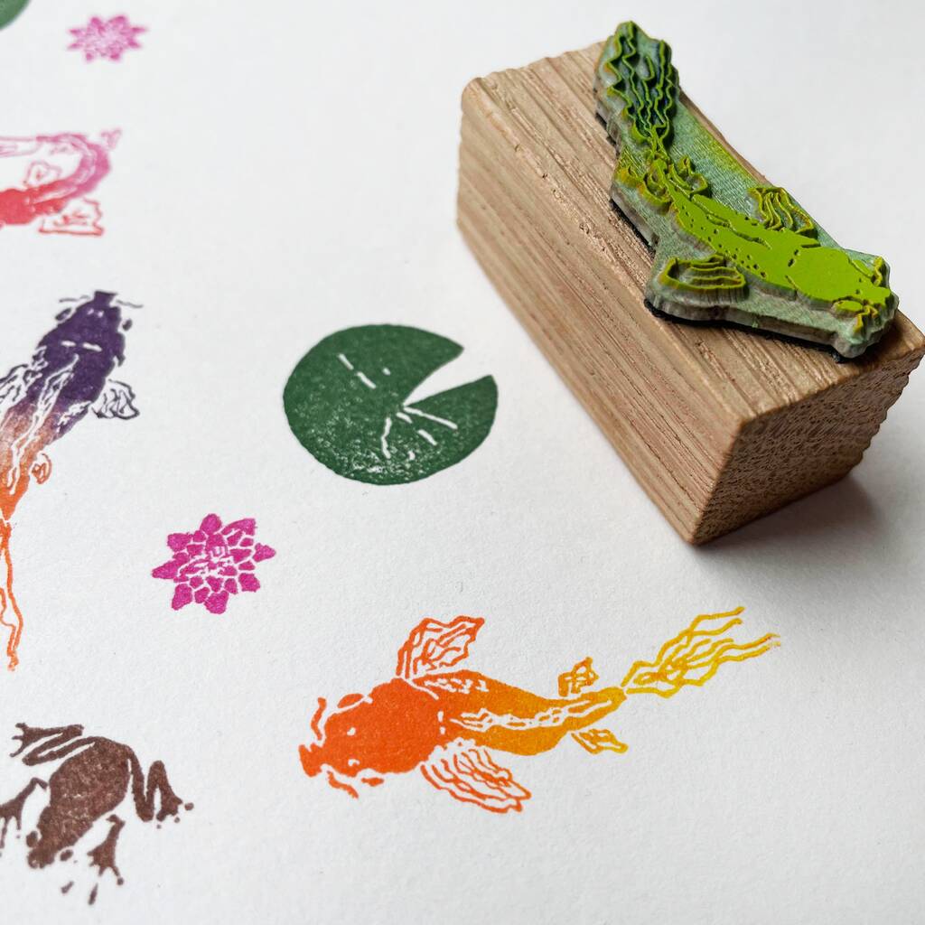 Fish Pond Rubber Stamp Set