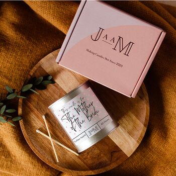 Mother Of The Bride Wood Wick Candle Gift, 5 of 5