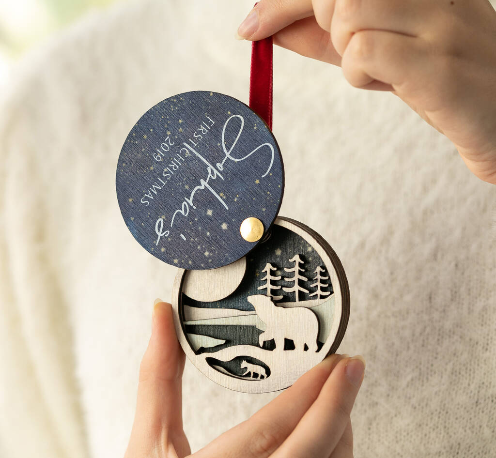 Personalised Luxury First Christmas Bauble Decoration, 1 of 6