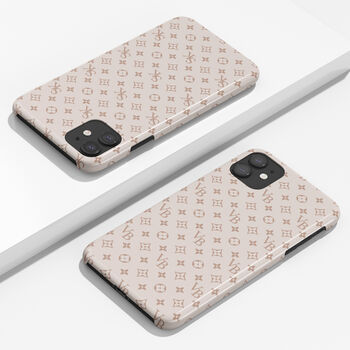 Personalised Nude Initials Pattern Phone Case, 3 of 6