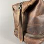 Cognac Leather Open Top Wash Bag, thumbnail 4 of 9