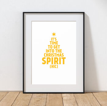 Personalised Get Into The Christmas Spirit Print, 5 of 10