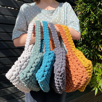 ‘Sophie’ Shoulder Bag Crochet And Macramé Kit, 3 of 7