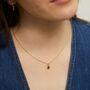 Bilbao Birthstone Gold Plated Necklace, thumbnail 4 of 5