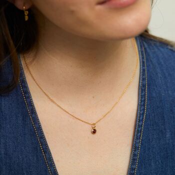 Bilbao Birthstone Gold Plated Necklace, 4 of 5